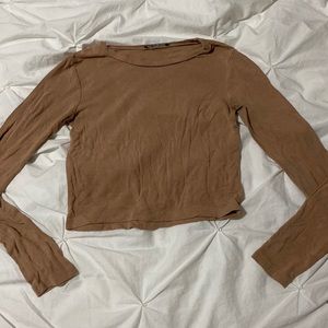 Long sleeve cropped shirt